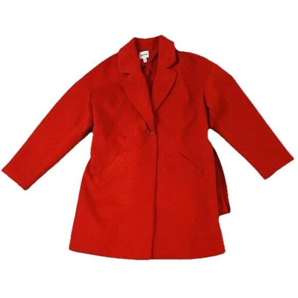 Elizabeth And James One Button Trench Winter Coat Size XL Red - Picture 1 of 11